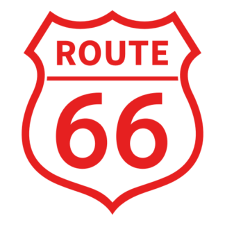 Route 66 Decal (Red)